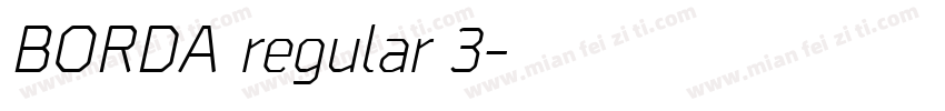 BORDA regular 3字体转换